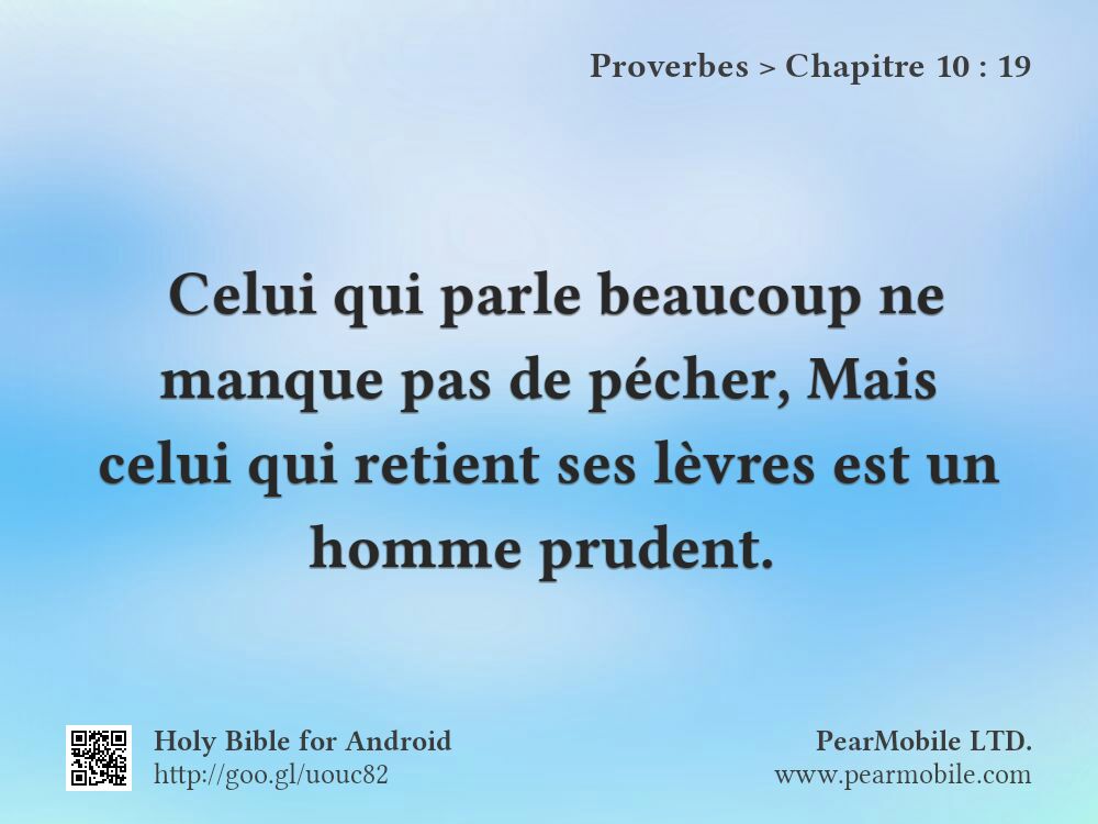 Proverbes, Chapitre 10:19